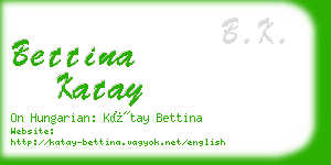 bettina katay business card